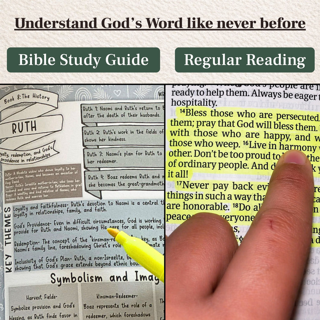 Study guide interior beside Bible reading